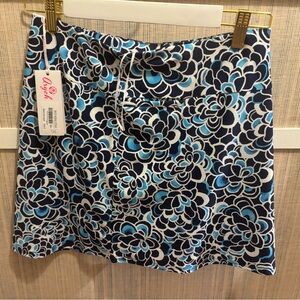 NWT Aryeh Floral Blue and White golf skort UPF 50 sz Medium